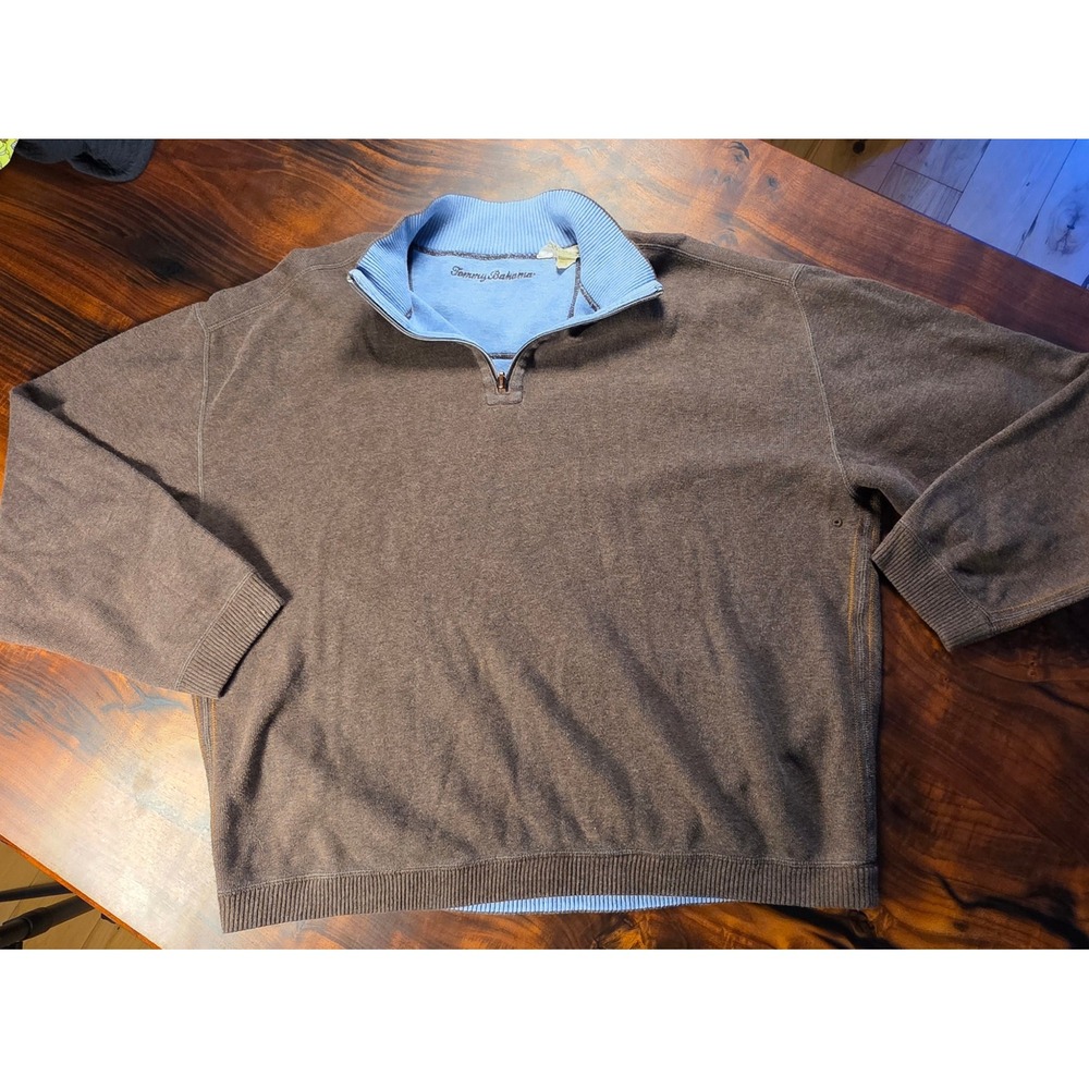 Tommy Bahama Unisex Quarter Zip ECLECTIC GRANDPA Coastal Resort Y2k